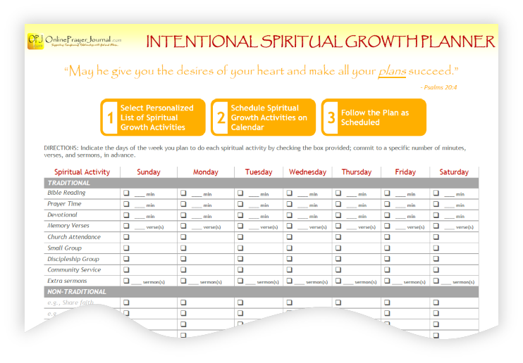 Intentional Spiritual Growth Planner