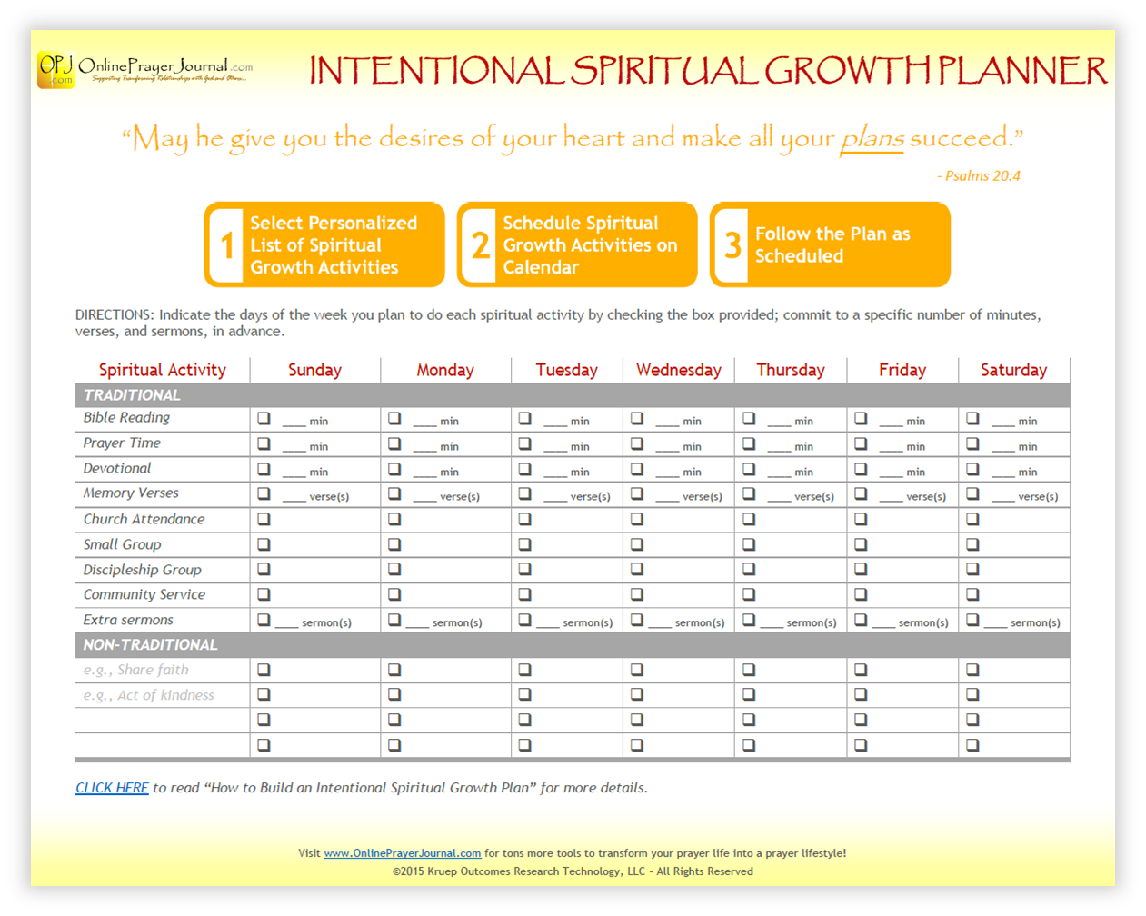 Intentional Spiritual Growth Plan Template Image